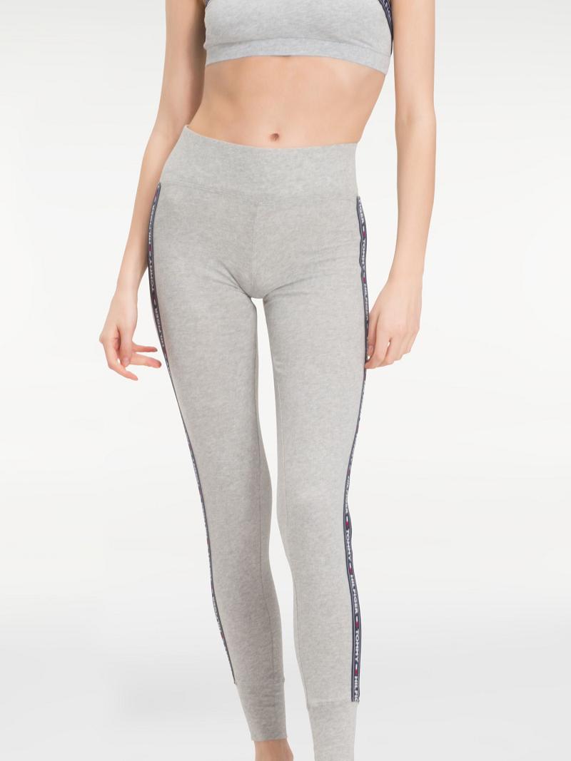 Női Tommy Hilfiger Organic Pamut Logo Legging Szürke | HU 230JPQ